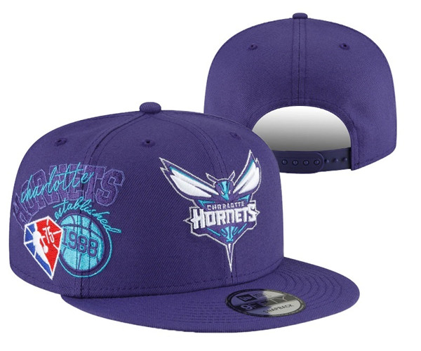 Charlotte Hornets Stitched Snapback 75th Anniversary Hats 002